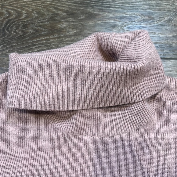 Free People Softly Structured Oversized Tunic Dusty Mauve Sz L Winter Cozy Soft - Picture 9 of 14